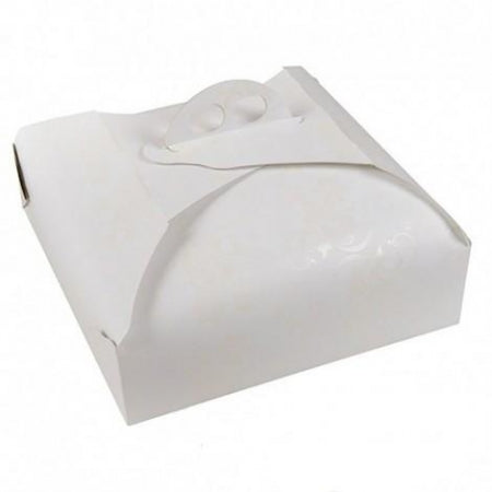 Scatola Porta Torta Bianca Damascata Varie Misure