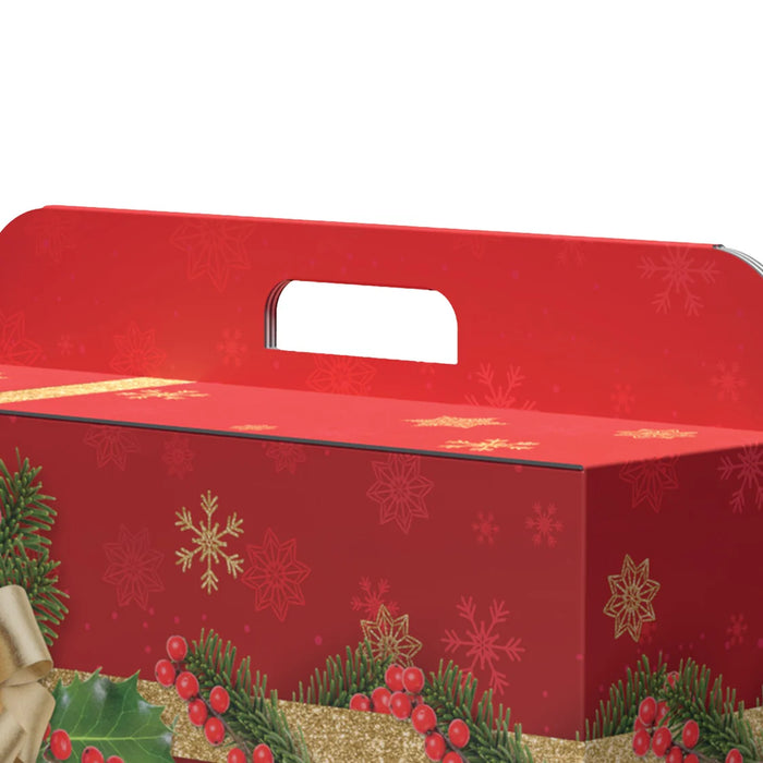 Scatola Natalizia Manigliata Fiocco  Disponibile in 2 misure