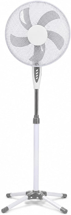 Ventilatore a Piantana Silenzioso con 3 Velocità e Oscillazione, Diametro 40 cm, altezza regolabile 103-130 cm, , 5 pale in PP