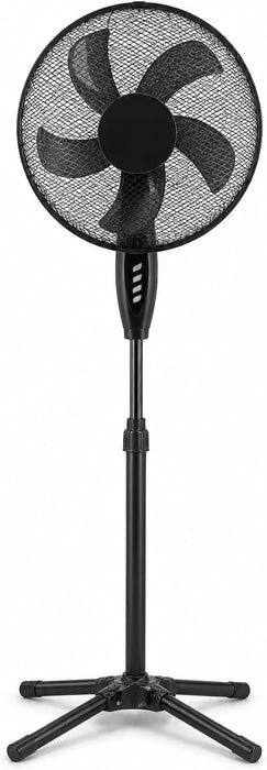 Ventilatore a Piantana Silenzioso con 3 Velocità e Oscillazione, Diametro 40 cm, altezza regolabile 103-130 cm, , 5 pale in PP