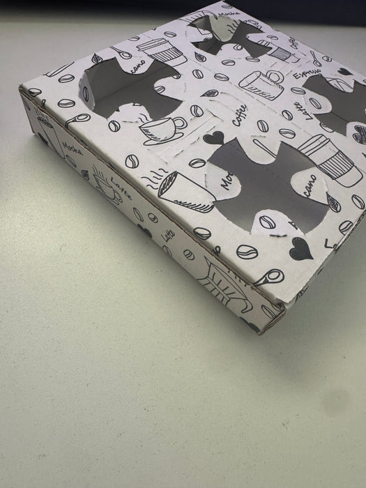 Portabicchieri Da Asporto In Carta Per Bicchieri Caffè e Acqua Scomponibile