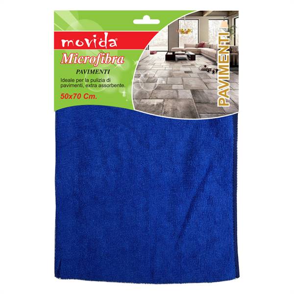 Panno In Microfibra Colore Blu  Con Trama Liscia da 50x70 cm