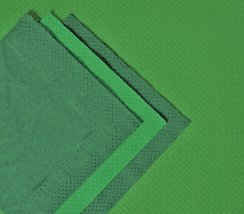 Tovaglie in carta goffrata monouso 100x100 cm - Colore Verde Smeraldo