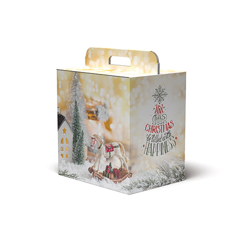 Scatola Natalizia Manigliata Magia del Natale   Disponibile in 2 misure