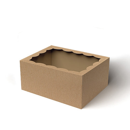 Scatola Onda Avana con Coperchio Liscio Disponibile in 3 misure