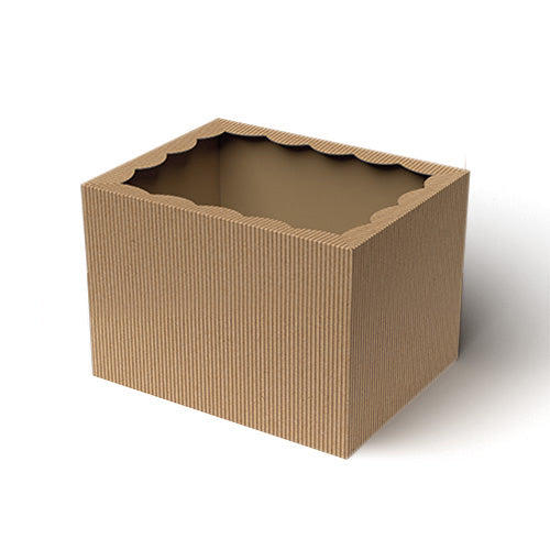 Scatola Onda Avana con Coperchio Liscio Disponibile in 3 misure