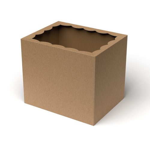 Scatola Onda Avana con Coperchio Liscio Disponibile in 3 misure