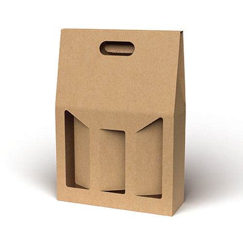 Scatole Portabottiglie Kraft Avana  Disponibile in 3 misure