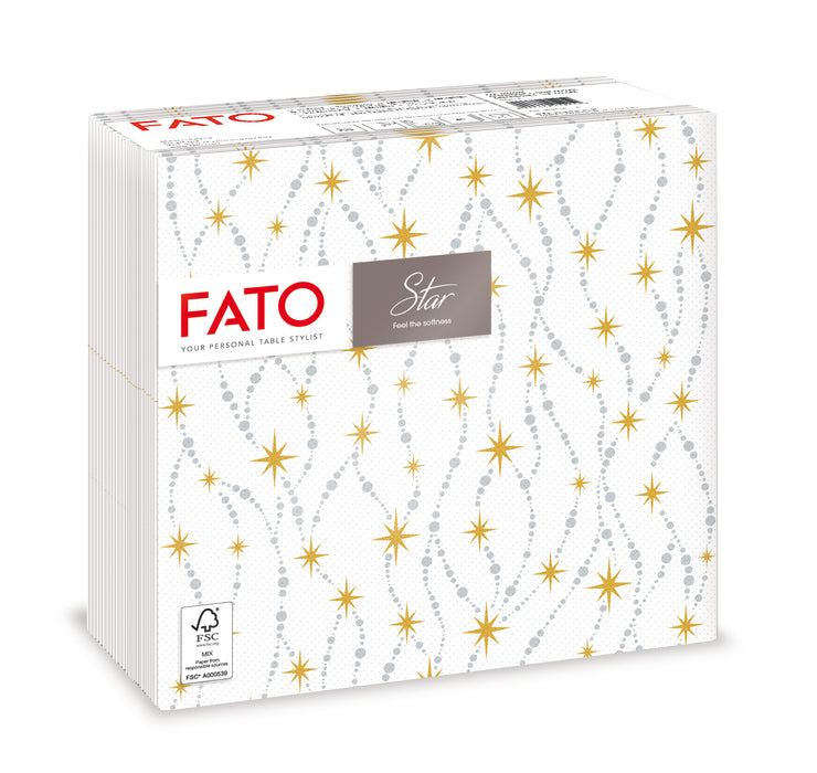 Tovaglioli Doppio Velo Punta a Punta " Deep Argento " misura 38x38cm