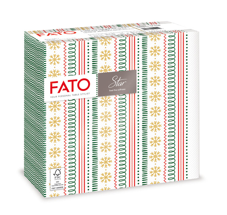 Tovaglioli Doppio Velo Punta a Punta " Ribbon Oro " misura 38x38cm