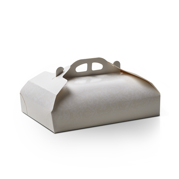 Scatole Porta Paste Bianca Damascata Interno Neutro Varie Misure