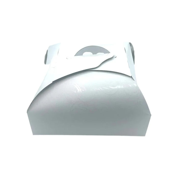 Scatola Porta Torta Bianca Damascata Varie Misure