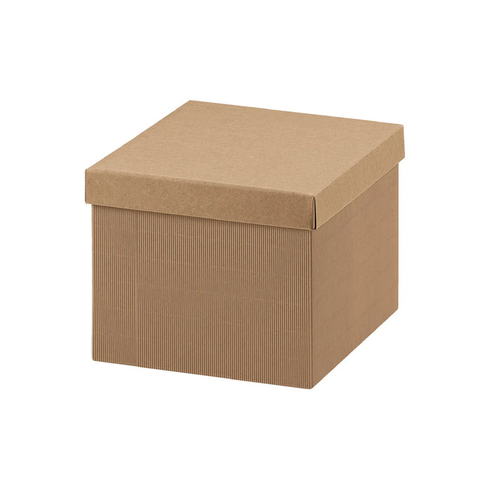 Scatola Onda Avana con Coperchio Liscio Disponibile in 3 misure